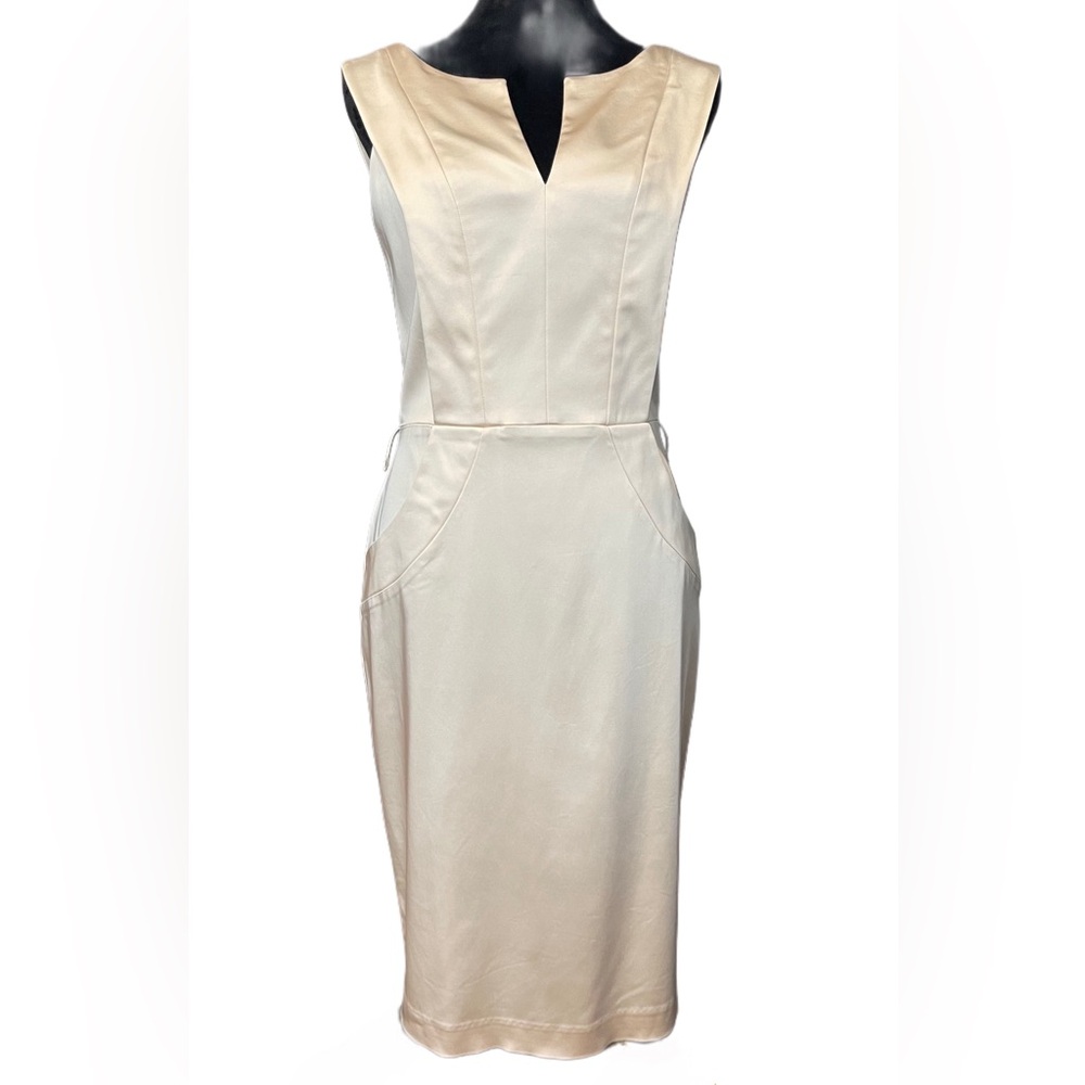 🎉 SALE🎉 Vintage Ellen Tracy V-Neck Sleeveless Pencil Dress